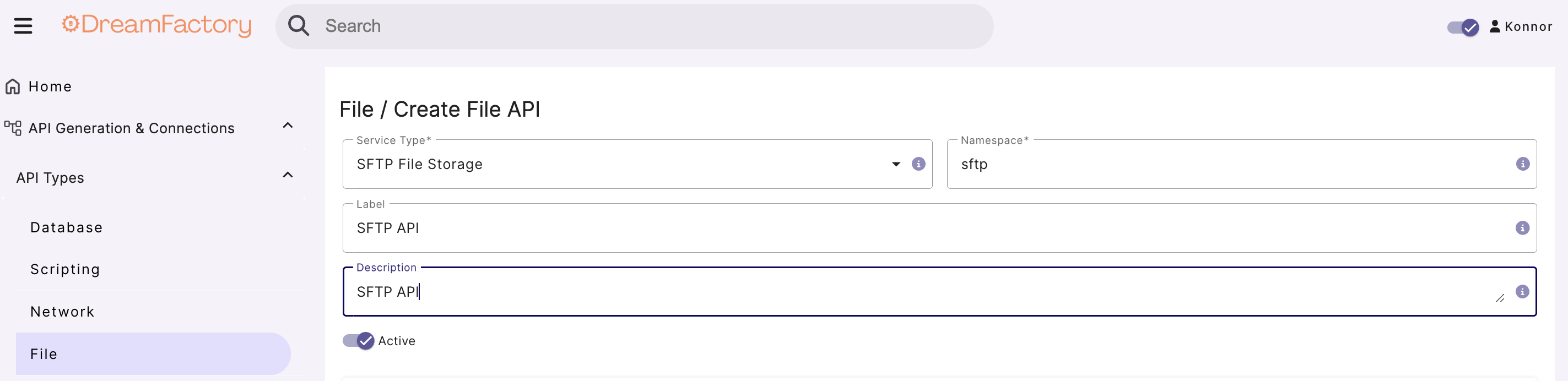 sftp details